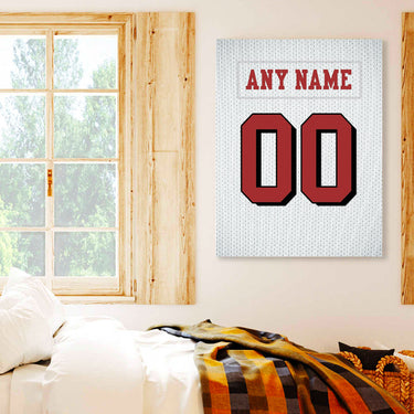 San Francisco Jersey Custom Canvas Print Wall Art for Boy Girl Men Women Football Personalized Canvas Art